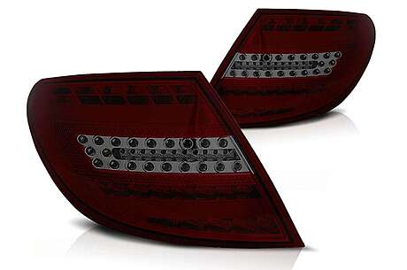 LED Taillights suitable for Mercedes C-Class W204 Sedan (2007-2010) Red Smoke