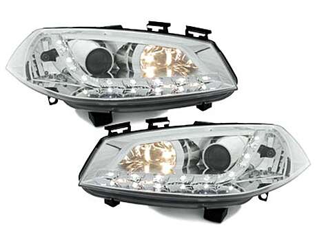 DAYLIGHT Headlights suitable for Renault Megane (11.2002-12.2005) DRL Chrome