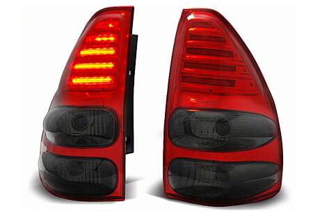 LED Taillights suitable for Toyota Land Cruiser FJ120 (2003-2008) Red Smoke