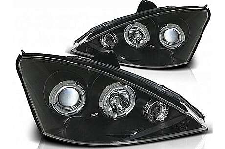 Angel Eyes Headlights suitable for Ford Focus (11.2001-10.2004) Black