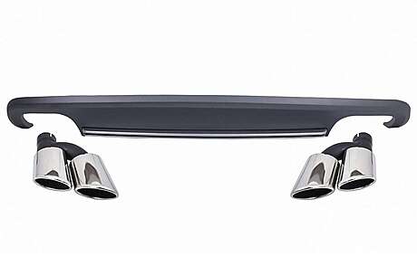 Rear Bumper Diffuser with Exhaust Muffler Tips suitable for Audi A5 8T Sportback Standard Facelift (2012-2015) S5 Design