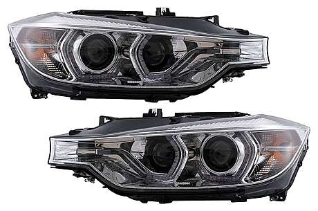 XENON Headlights Angel Eyes suitable for BMW 3 Series F30 F31 Sedan Touring (10.2011-05.2015) Chrome