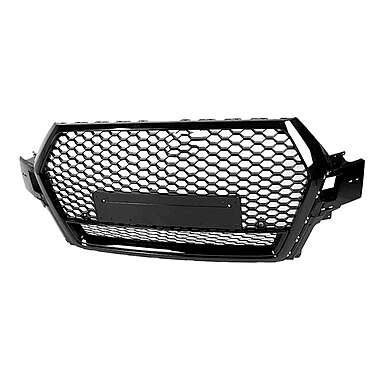 Front Bumper Grille Black Honeycomb Rings RSQ7 Style Audi Q7 SQ7 2016-2019 
