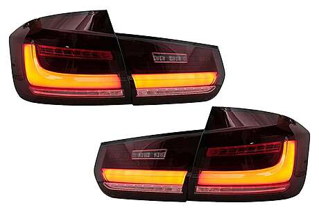 FULL LED BAR Taillights suitable for BMW 3 Series F30 Pre LCI & LCI (2011-2019) Red Clear with Dynamic Sequential Turning Light