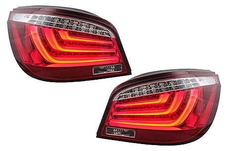 LED Bar Taillights suitable for BMW 5 Series E60 LCI (2007-2010) Red Clear