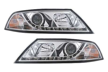 LED DRL Headlights suitable for Skoda Octavia II (03.2004-2008) Chrome