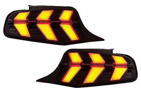 LED Taillights suitable for Ford Mustang V Pre-Facelift (2010-2012) Smoke 7 Modes with Dynamic Sequential Turning Lights