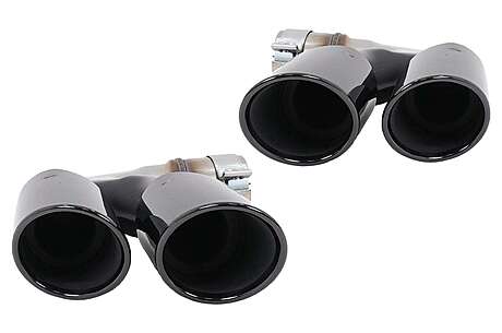 Exhaust MufflerTips suitable for BMW X5 G05 X6 G06 X7 G07 40i M-Package (2018-up) Black 