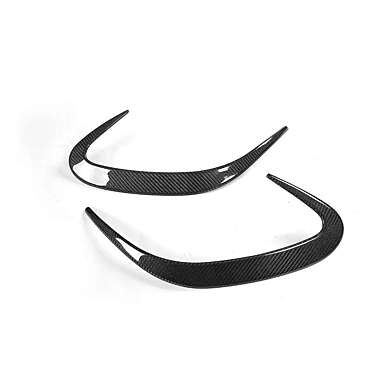 Black Glossy Rear Bumper Vent Scoop Fins Mercedes Benz S-Class C217 S63 S65 2014-2019