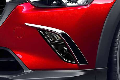 Chrome Fog Trims Front Bumper Kenstyle Mazda CX-3 2015-2019 (Original, Japan)