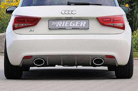 Rieger K 00099878 Rear Skirt Insert Audi A1 (8X): 08.10-12.14 (Before facelift) | 3-dr., 5-dr. (Sportback)