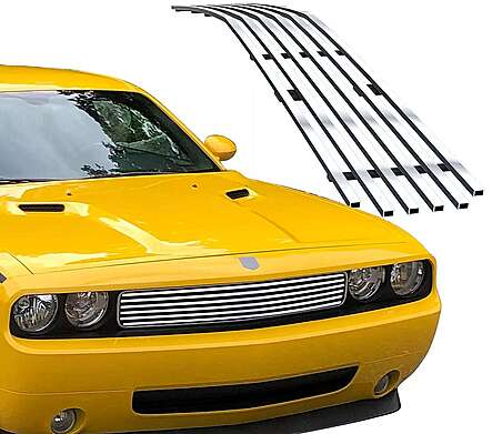 Upper Stainless Chrome Billet Grille Insert APS N19-A70666D Dodge Challenger 2009-2014