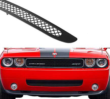 Lower Bumper Stainless Black Mesh Grille Insert APS N19-H80667D Dodge Challenger 2009-2010