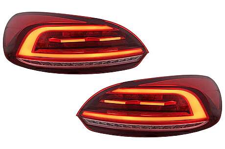 LED Taillights suitable for VW Scirocco Hatchback 137 Mk3 (2008-2014) Red Dynamic Turning Lights