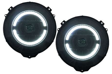 Full LED Headlights suitable for Mercedes G-Class W463 (2007-2017) Black Facelift 2018 Design