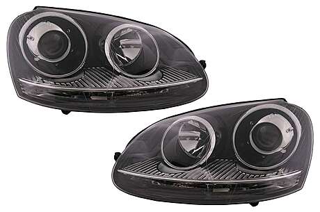 Xenon Look Headlights suitable for VW Golf 5 V Mk5 (2003-2007) Jetta (2005-2010) GTI R32 Chrome Edition
