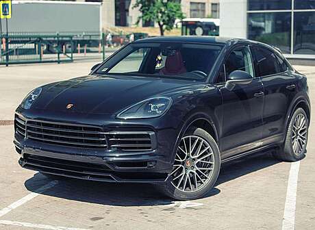 Black Gloss Front Bumper Spoiler / Skirt / Splitter Porsche Cayenne MK3 Coupé (9Y0 / 9Y3) 2019-