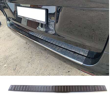 Rear bumper pad, matte stainless steel, 1pc, for Mercedes V-Classe/ Vito W447 2014-2023