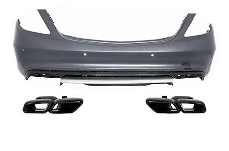 Rear Bumper Exhaust Muffler Tips suitable for MERCEDES Benz W222 S-Class (2013-2017) S65 A-Design