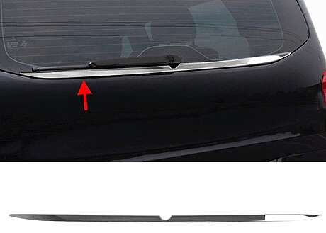 Rear door glass lower edge trim 1pc, stainless steel, for Mercedes V-Classe/ Vito W447 single-door 2014-2023