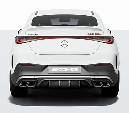 Rear Bumper Diffusor 63 AMG Genuine Chrome Muffler Tips Mercedes-Benz AMG GLC C254 Coupe Facelift 