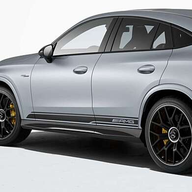 Side Skirts with Black Glossy Inserts 63 AMG Genuine Mercedes-Benz AMG GLC C254 Coupe Facelift