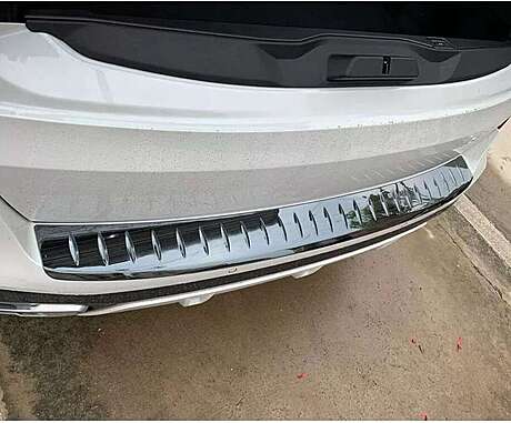 Rear Bumper Sill Plate Guard Cover Trim Black Steel BMW X5 G05 2018-2025