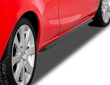 RDX RDSL500101 Side Skirts for MAZDA 2 (DE) 2007-2014 "Slim"