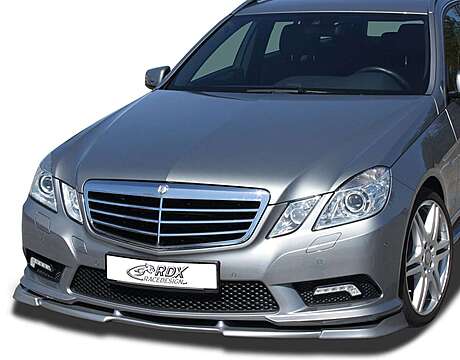 RDX Front Spoiler VARIO-X for MERCEDES E-class W212 AMG-Styling 2009-2013 (Fit for Cars with AMG-Styling Front bumper) Front Lip Splitter