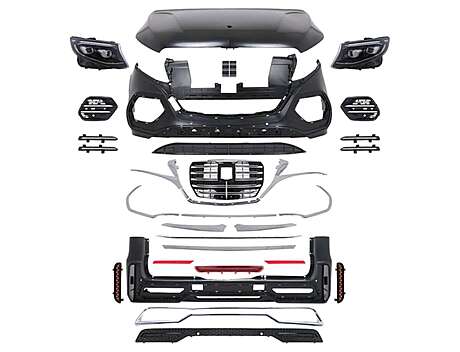 Complete Body Kit suitable for Mercedes V-Class W447 (2014-2023) Conversion to 2024 Design