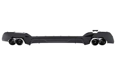Rear Bumper Diffuser with Exhaust Tips suitable for BMW 3 Series G20 G28 Sedan G21 Touring (2018-06.2022) Black