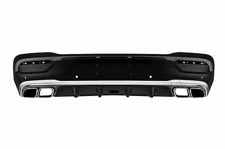 Rear Diffuser with Exhaust Muffler Tips suitable for Mercedes GLE C167 Coupe Sport Line (2019-Up) GLE63 Design