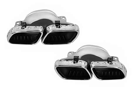 Exhaust Muffler Tips suitable for Mercedes GLE W167 GLE Coupe C167 GLS X167 (2019-Up) AMG GT 4-Door X290 