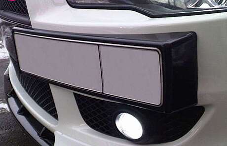 Frame for the number on the front bumper MV-Tuning for Mitsubishi Lancer X 2007-2010