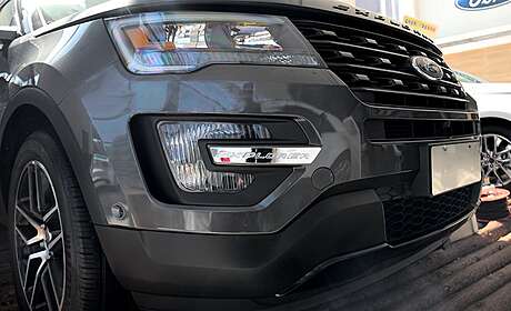 Front bumper pads chrome with logo for Ford Explorer 2016-2019