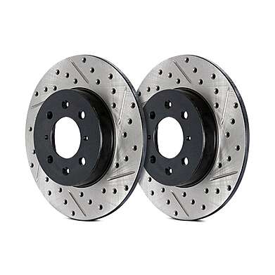 Brake discs (2 pcs.) rear perforated with notches 345mm. 127.44157L/R STOPTECH TOYOTA LC200