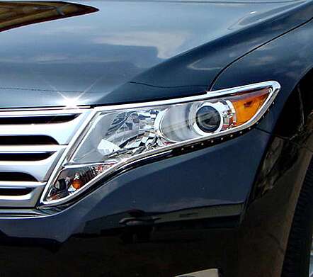 Chrome headlight covers IDFR 1-TA520-01C for Toyota Venza 2011-2015