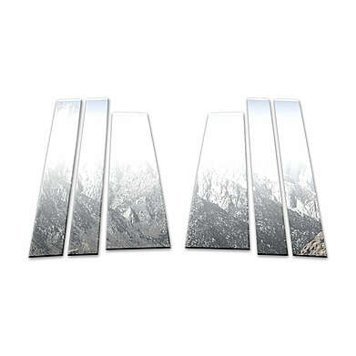 Door pillar moldings, 6pcs, stainless steel Diamond Grade SRF0673 for Toyota Highlander 2014-2019