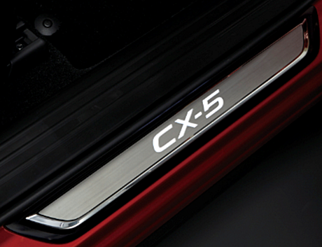 Door sills with illumination original KB8M-V1-370 for Mazda CX-5 2017-2021