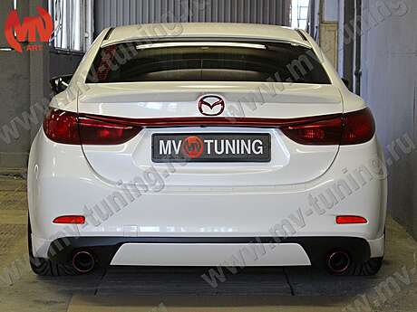 Rear bumper diffuser №3 MV-Tuning for Mazda 6 / Atenza GJ 2013-2018