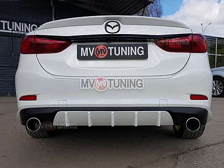 Rear bumper diffuser №4 MV-Tuning for Mazda 6 / Atenza GJ 2013-2018