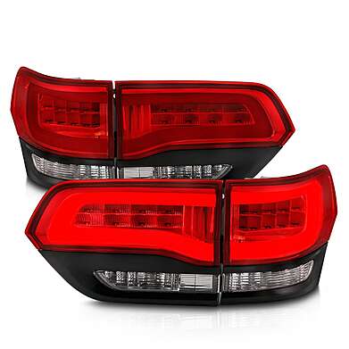 Tail Light LED Red Clear Chrome Anzo 311268 Jeep Grand Cherokee 2014-2022