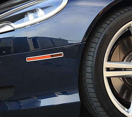 Окантовки катафотов в переднем бампере хромированные IDFR 1-AM001-04C для Aston Martin DB9 2004-