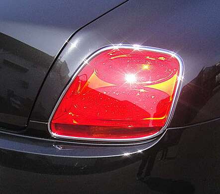 Chrome Taillight Covers IDFR 1-BT601-02C for Bentley Continental GT 2DR 2003-2013