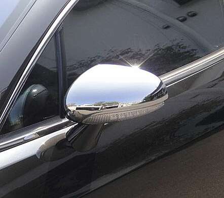 Chrome plated mirror caps IDFR 1-BT601-05C for Bentley Continental GT 2DR 2003-2013