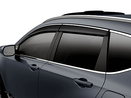 Window deflectors with chrome molding original 08R04-TLA-100 for Honda CR-V 2017-2021
