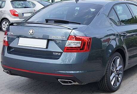 Trunk lid spoiler paintable in the style of RS Skoda Octavia III A7 2013-2021