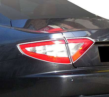 Накладки на задние фонари хромированные IDFR 1-MT001-02C для Maserati GT 2008-