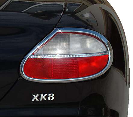 Chrome Crystal Tail Lights Overlays IDFR 1-JR401-03C Jaguar XK8 1996-2006