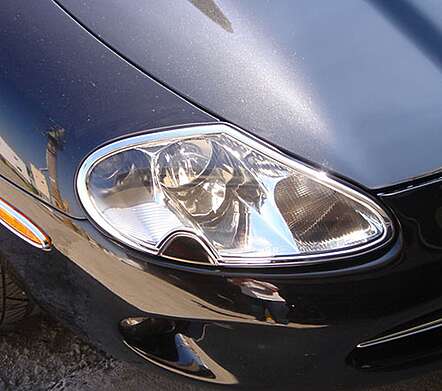 Chrome Headlights Overlays IDFR 1-JR401-01C Jaguar XK8 1996-2006